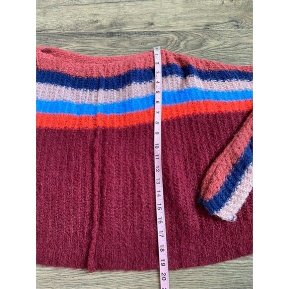 EUC Womens Free People See The Rainbow Sweater In Wine size S - Picture 4 of 7